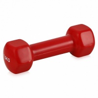 гантель обрезиненная bradex 1,5 кг, красная sf 0271