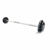 штанга mb barbell неразборная, диски черные