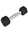 гантель обрезиненная db-301 2 кг, черная