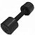 гантель обрезиненная с обрезиненной ручкой mb barbell, чёрная, 5 кг